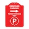 Signmission Reserved Parking Permit Parking W/ & Right Arrow Heavy-Gauge Alum Sign, 18" x 24", RW-1824-23144 A-DES-RW-1824-23144 - alternate 1
